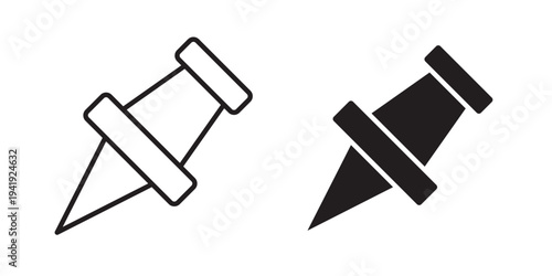 Thumbtack icon vector illustration designs pack. EPS10