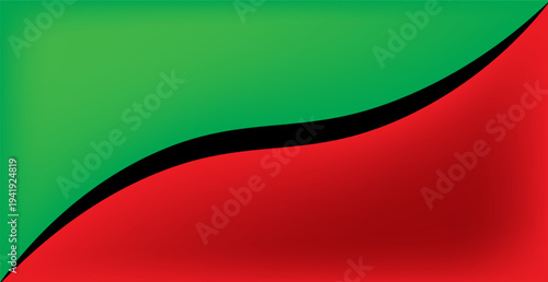 Green and Red Abstract Wave Background Design Smooth Curve Modern Creative Graphic Banner