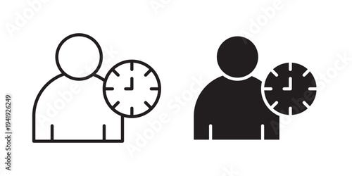 User time icon vector illustration designs pack. EPS10
