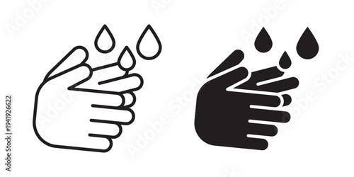 Wash your hands icon vector illustration designs pack. EPS10
