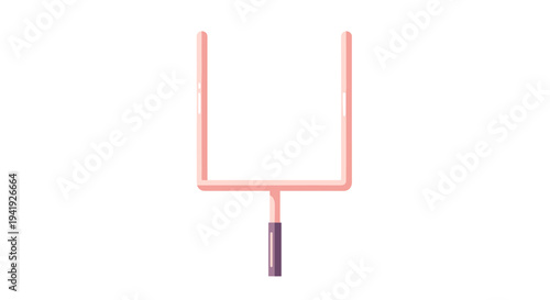 Minimalist american football goal post in flat style on white background