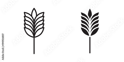 Wheat icon vector illustration designs pack. EPS10