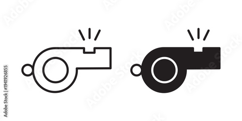 Whistle icon vector illustration designs pack. EPS10
