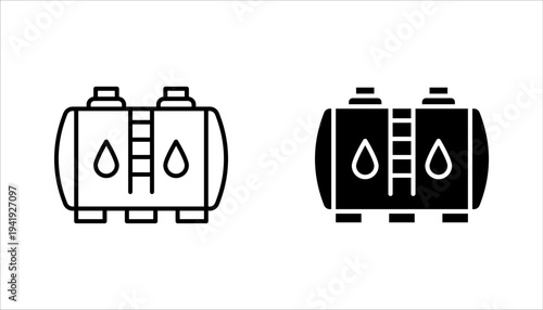 Oil storage icon set. vector illustration on white background