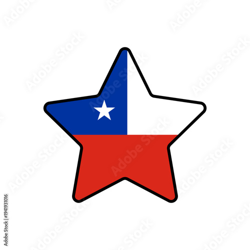 Star with the chile flag
Vector Star with the flag on a white background