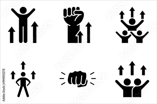 never give up succes challenge icon set. never give up succes challenge sign. vector illustration on white background