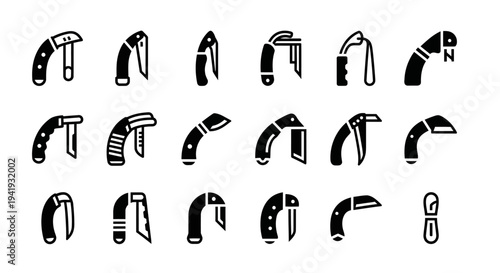 Collection of various pipe illustrations displayed in a grid pattern