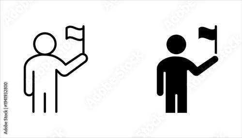 Surrender capitulate give up icon set, vector illustration on white background