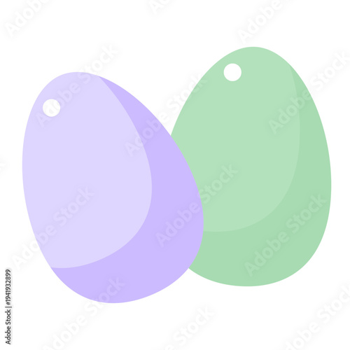 Easter Pastel Egg  isolated on Transparent. Spring Easter Holiday Drawn Traditional Cartoon Talisman Icon. Funny Happy Holiday Whimsical Egg Hunt Symbol Icon