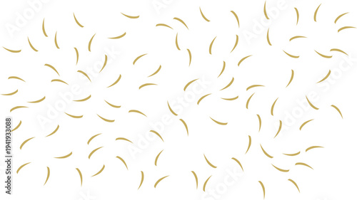 Abstract arrangement of minimalist, scattered curved lines on a plain background Vector illustration