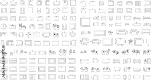 Isolated musical notes and symbols on transparent background