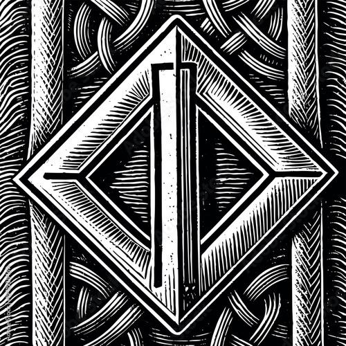 Discovering a unique Celtic design with intricate patterns and shapes showcasing craftsmanship in artwork and culture Generative AI