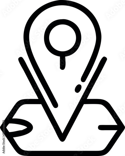 Map marker icon showing a location point and a direction sign for navigation needs and travel plans in digital use Generative AI