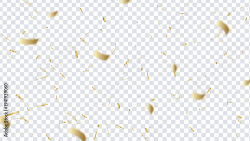 Scattered golden corn kernels on a transparent background Vector illustration