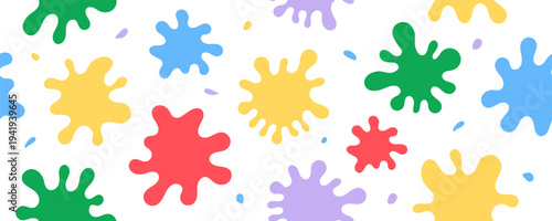 Pattern water paint with drop splatter background and vector seamless shape. Splash abstract design with wave texture liquid and organic summer illustration.