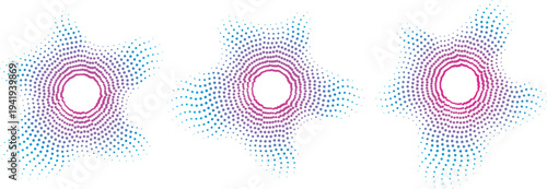 Visual representation of three dipole radiation patterns in a two-dimensional plane Vector illustration
