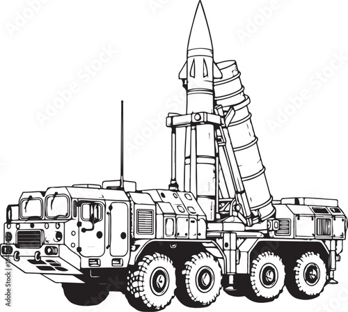 American Missile Launcher Trucks Vector