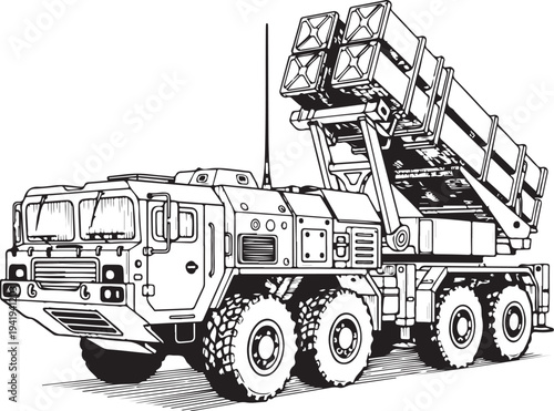 American Missile Launcher Trucks Vector