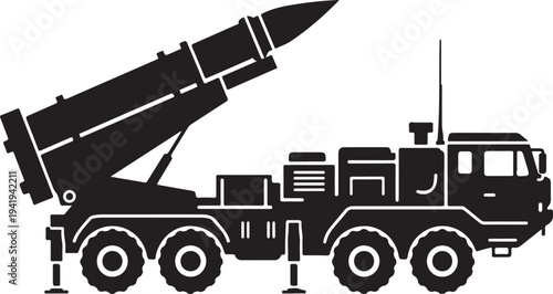 American Missile Launcher Trucks Vector