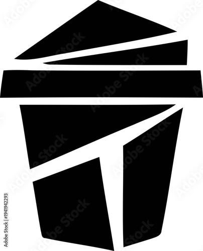 Coffee cup with straws in various styles. Coffee cup lid icon, disposable drink cup with lid and angled straw icon, Vector illustration !