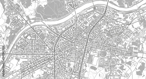 Detailed City Map Depicting Urban Planning and Infrastructure.