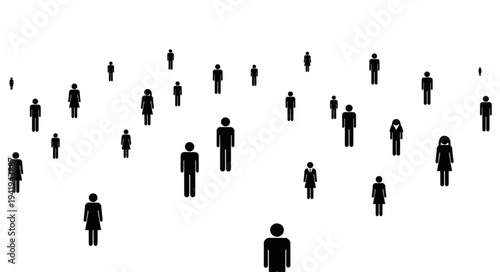 Silhouette Crowd - A Visual Representation of Society and Individuality.