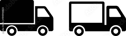 Versatile truck icons for logistics and transportation themes, conveying efficiency and reliability in a simple yet effective design