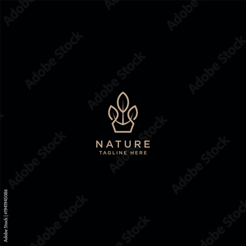 Nature logo template design vector illustration