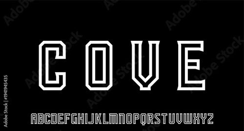 COVE. ALPHABET VECTOR SET FONT
