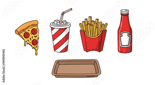 A cheerful man with raised fists celebrates success, next to confetti, a prominent star, and a warm mug.