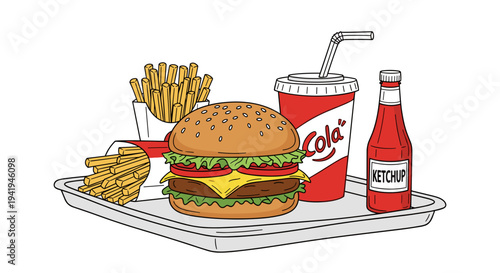 A smiling hiker with a large backpack stands prepared for adventure, accompanied by a water bottle, a smartphone, and comfortable walking shoes.