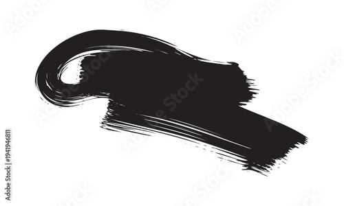 Grunge brush stroke effect black smudge texture