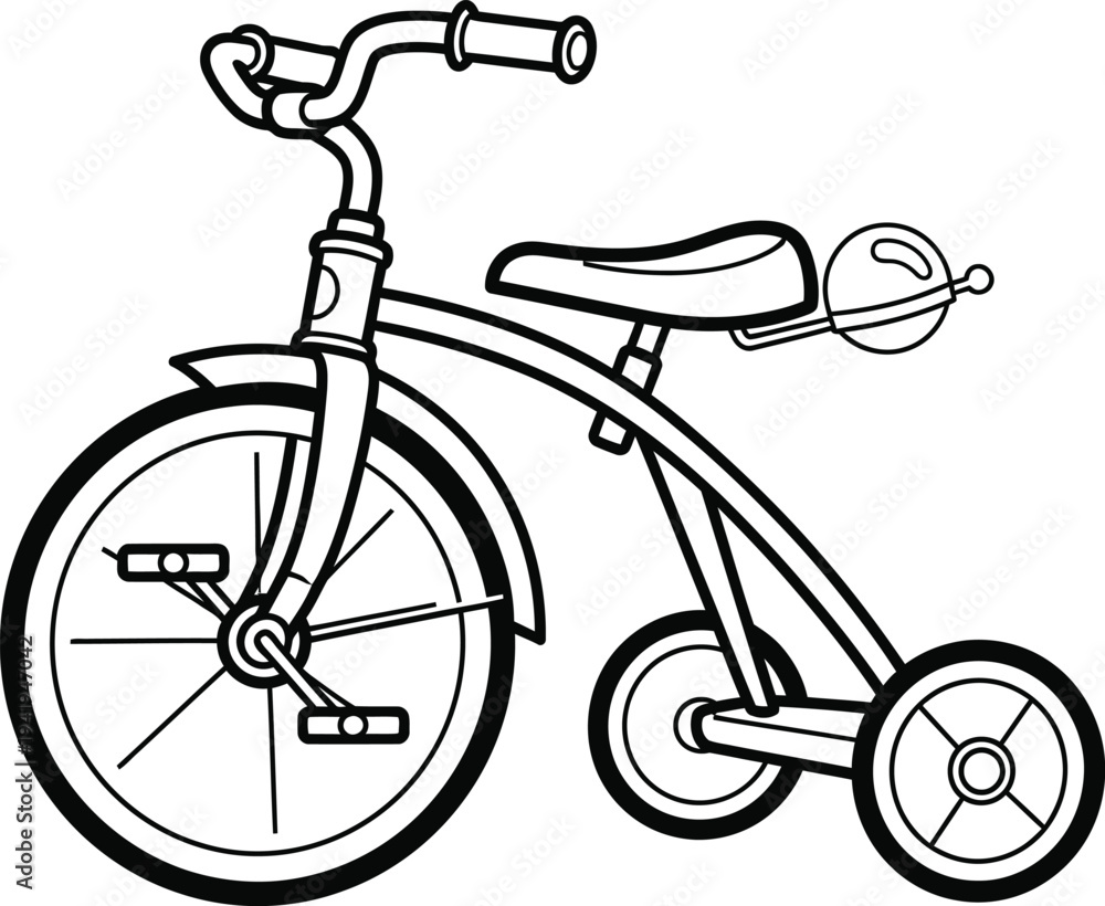 Fototapeta premium A simple tricycle for kids