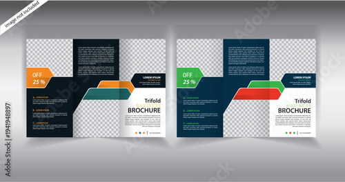 Corporate trifold brochure template Design