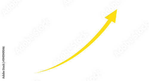 yellow curve arrow icon on transparent background. flat style. arrow icon for your web site design, logo, app, UI. arrow indicated the direction symbol. curved arrow sign