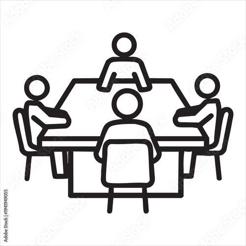 A group of people sitting around a table