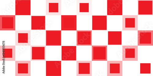 Red white tablecloth pattern lines. Gingham seamless pattern. Christmas backgroound. Strokes texture for textile shirt plaid, tablecloth, cloth, blanket, paper, makeup. Checkered print.