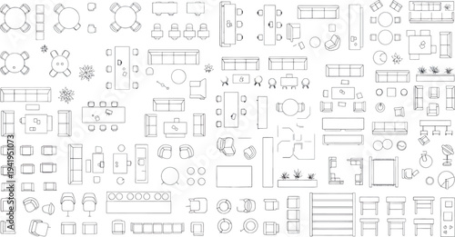 Isolated blueprint technical drawing on transparent background