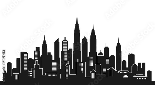City skyline silhouette