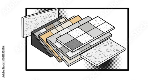 Vintage pop art style 3d geometric low poly abstract composition with