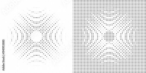 Black and white halftone pattern design