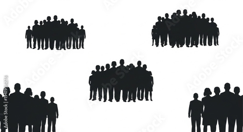 Silhouetted Crowds - A Visual Representation of Groups and Gatherings.