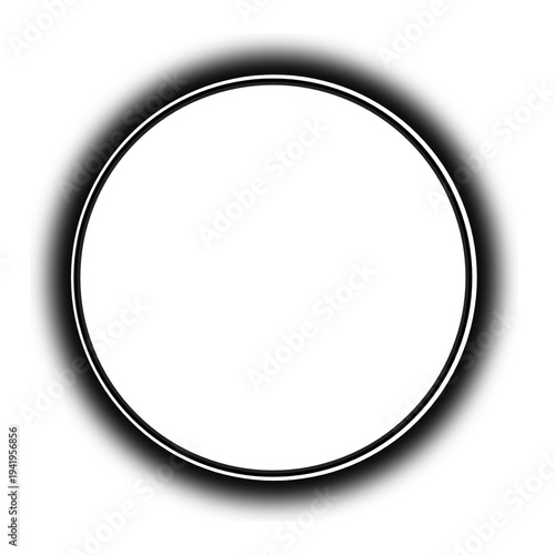 blank white round button