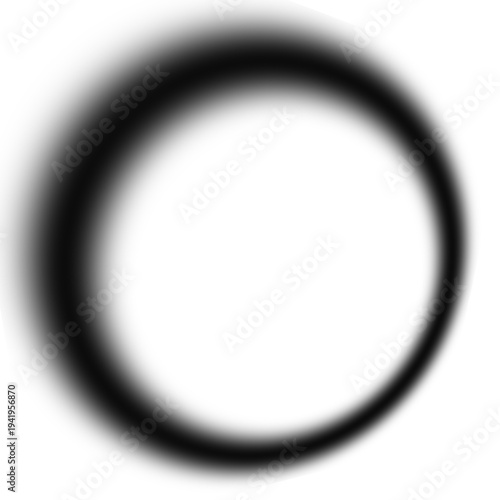 black and white round frame