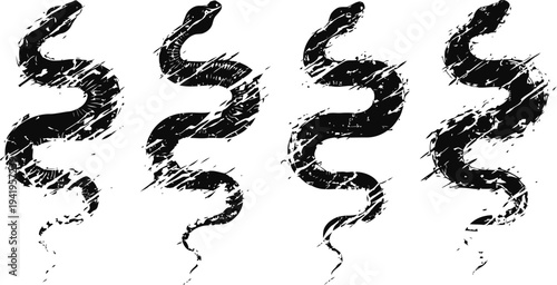 grunge black smoke design in multiple shapes abstract textured wisps rising in vertical flow creative rough smoke trails