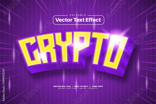 3D  Bold Crypto Text Effect