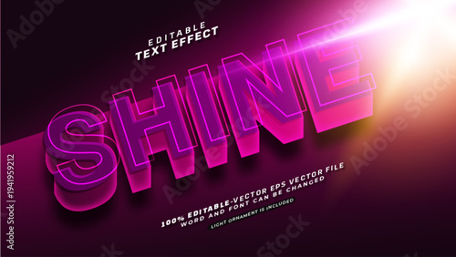 Editable Shine Text Effect