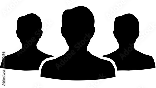 users social meetup silhouette icon, friendly group interaction, solid black vector, transparent background