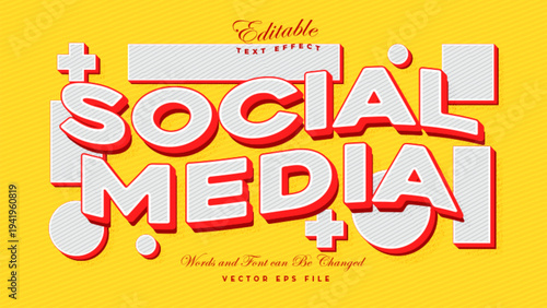 Social Media Text Effect - Editable Mockup Text Effect