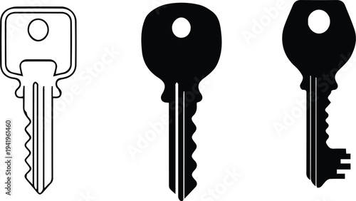 Three different types of keys